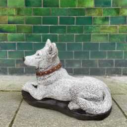 Outdoor German Shepherd Figurine Large Dog Sculpture Guardian Statue Concrete Animal Decoration Memorial Art Lover Gift - thumbnail 3