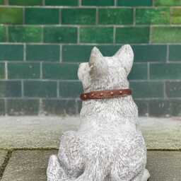 Outdoor German Shepherd Figurine Large Dog Sculpture Guardian Statue Concrete Animal Decoration Memorial Art Lover Gift - thumbnail 4