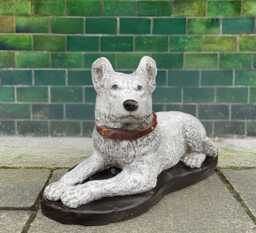 Outdoor German Shepherd Figurine Large Dog Sculpture Guardian Statue Concrete Animal Decoration Memorial Art Lover Gift - thumbnail 1