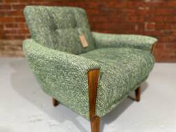 New Handmade Forest Green Multi Weave Vintage Style Mid Century Danish Model 60 Lounge Chair