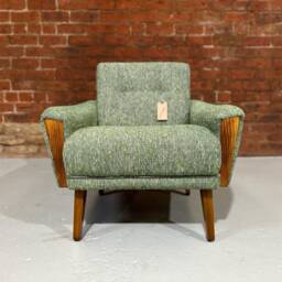 New Handmade Forest Green Multi Weave Vintage Style Mid Century Danish Model 60 Lounge Chair - thumbnail 2