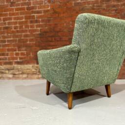 New Handmade Forest Green Multi Weave Vintage Style Mid Century Danish Model 60 Lounge Chair - thumbnail 4
