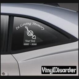 Music 4 in Loving Memory Custom Car Or Wall Vinyl Decal Stickers - Ilmmusic4Et - thumbnail 1