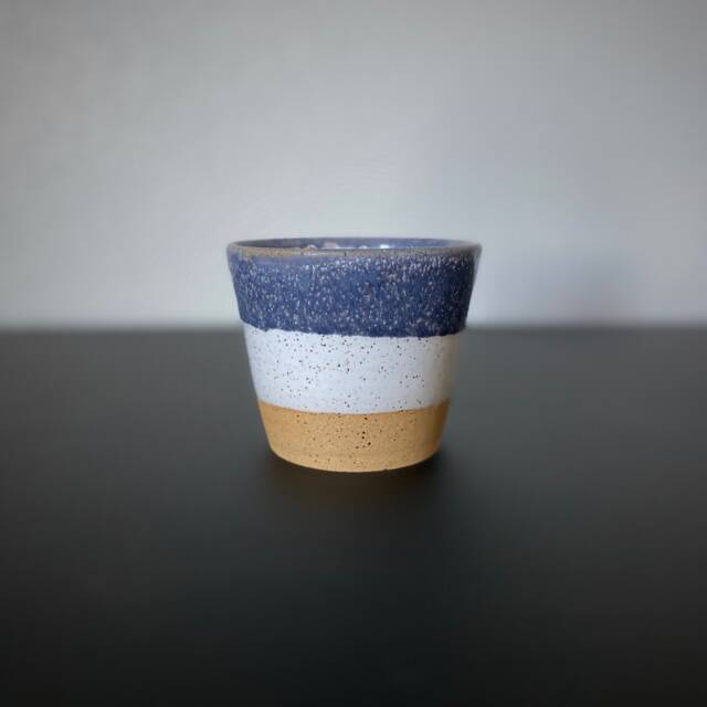 Two Toned Speckled Flower Pot - image 1