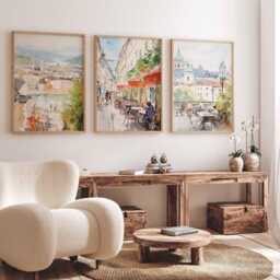 Set Of 3 Salzburg Austria Travel Posters, Austrian Wall Art Prints, Print, Historic Cityscape Decor, Minimalist Poster - thumbnail 2
