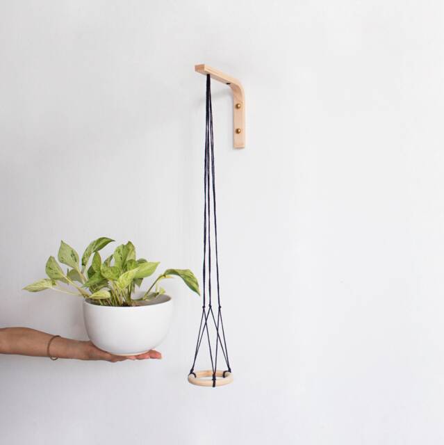 Wall Hanging Plant Holder, Hanger, Wooden Hook For Plants, Hook - image 1