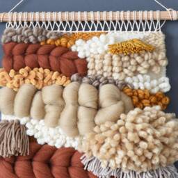 Minimalist Yarn Wall Hanging 3D Fiber Art Tapestry - thumbnail 3