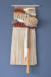 Minimalist Yarn Wall Hanging 3D Fiber Art Tapestry