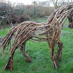 Driftwood Horse Garden Animal Sculpture - thumbnail 3