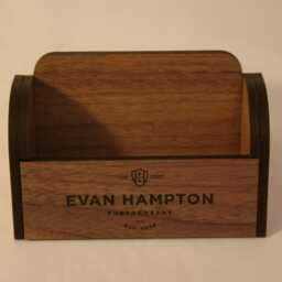 Business Card Holder - Personalized Wooden With Logo Engraving Custom Name Organizer For Offices & Restaurants - thumbnail 2