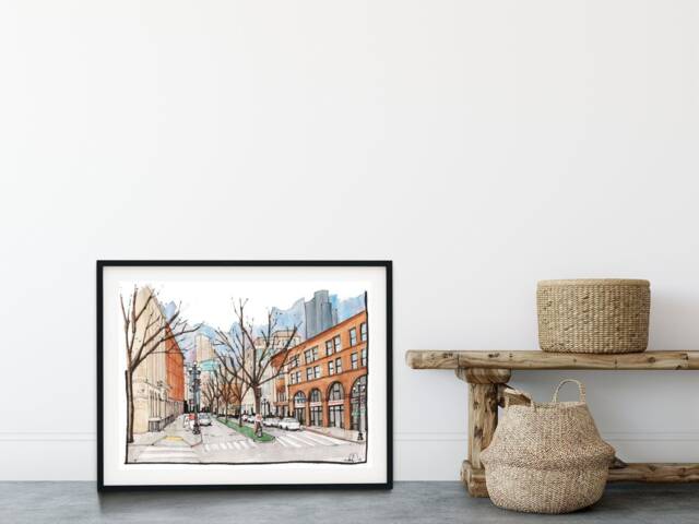 Seattle Pioneer Square Watercolor Fine Art Print - image 1