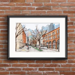 Seattle Pioneer Square Watercolor Fine Art Print - thumbnail 3