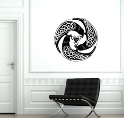 Celtic Ravens Vinyl Wall Decal Irish Ornament Home Room Decor Art Stickers Mural 2676Di - thumbnail 1