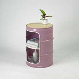 Bedside Table From Oil Barrel - Handmade Hamburg Industrial Furniture Side New Colors - thumbnail 3