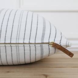 Black & White Stripe Outdoor Pillow Cover Covers Decorative Throw Cushion - Cole - thumbnail 2