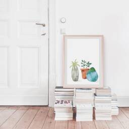 House Plants Original Watercolour Print - Hand Painted Wall Art Home Decor Plant Lover Gift Eco Friendly Plastic Free - thumbnail 3
