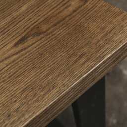 Handmade Industrial Oak Desk, Metal Legs, Cable Management - thumbnail 2