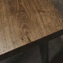 Handmade Industrial Oak Desk, Metal Legs, Cable Management - thumbnail 4