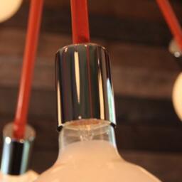 "xlarge 44"" Wide Orange Industrial Sputnik Vintage Inspired Chandelier With Standard 5" - thumbnail 3