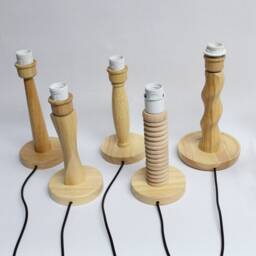 Handmade Wooden Table Lamp Base, Home Decor Light - thumbnail 3