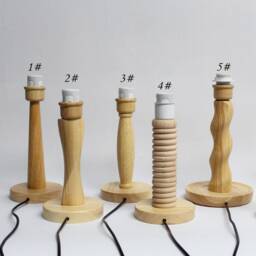 Handmade Wooden Table Lamp Base, Home Decor Light - thumbnail 2