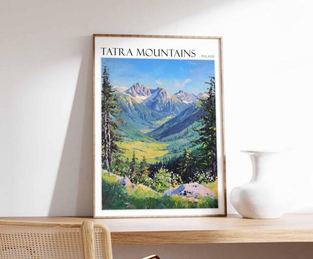 Tatra Mountains Travel Poster Poland Wall Art - image 1