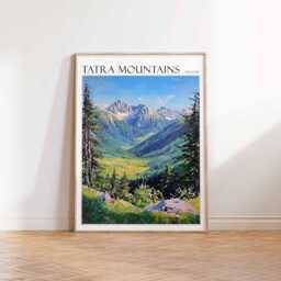 Tatra Mountains Travel Poster Poland Wall Art - thumbnail 2