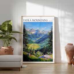 Tatra Mountains Travel Poster Poland Wall Art - thumbnail 3