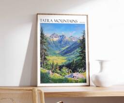 Tatra Mountains Travel Poster Poland Wall Art - thumbnail 1