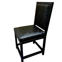 Diamond Stitched Leather Dining Chair, Upholstered Accent Modern Seating, Elegant Room Chair - Fpdc - thumbnail 4