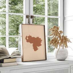 Venezuela Map Boho Wall Art Print Mid Century Travel Poster - thumbnail 3