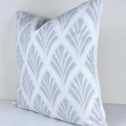 Laura Ashley Florin Silver Cushion Handmade Art Deco Style - thumbnail 4
