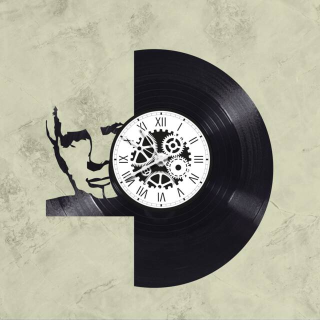 Michel Sardou Theme 33 Rpm Vinyl Record Clock - image 1