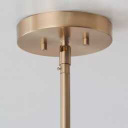 1950's Mid Century Ulrich Chandelier - 8 Light Celling Flush Mount Fixture Pendant Cosmic Duo Regolith Modern Brass - thumbnail 4