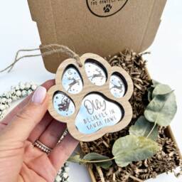 I Believe in Santa Paws, Personalised Dog Christmas Ornament, Decoration, Cat Ornament - thumbnail 2