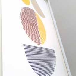 Mid-Century Modern Embroidery On Paper, Geometric Wall Art - thumbnail 4