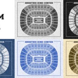 Smoothie King Center Seating Chart Vintage Print Photo, Matte, Or Canvas - thumbnail 3