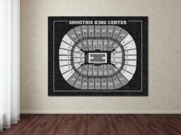 Smoothie King Center Seating Chart Vintage Print Photo, Matte, Or Canvas - thumbnail 1