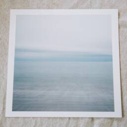 Minimalist Seascape Photography Print - New York Coney Island Zen Decor - 12 Inch - thumbnail 3