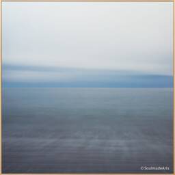 Minimalist Seascape Photography Print - New York Coney Island Zen Decor - 12 Inch - thumbnail 2