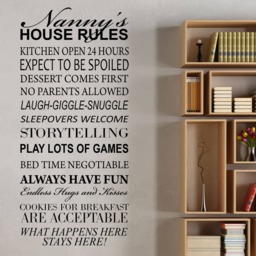 Personalised House Rules Wall Sticker Family Vinyl Decal Transfer Surname - thumbnail 1