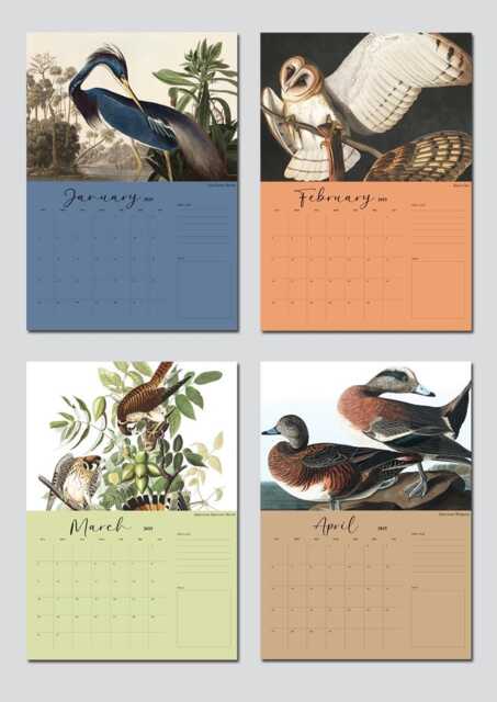 2026 Wall Calendar With Oak Hanger, 2026, Bird Calendar, Gift For Her, Wooden Clip Lover - image 1