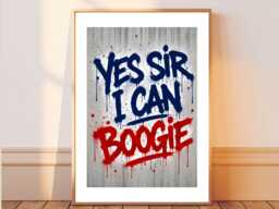 Yes Sir I Can Boogie - Graffiti - Scotland Football Print Poster Scottish Gift Bespoke World Cup A5 A4 A3 Framed Or Unframed - thumbnail 1