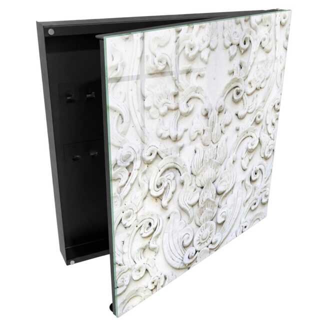 White Ornaments Key Cabinet For Home, Box Wall, Classic Architecture, Lovers Of Elegance - image 1