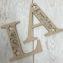 Personalised Wooden Letter With Cut Out Name - Any Colour & Name Painted - thumbnail 3