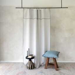 Edged Linen Curtain Panel, Curtains, Drop Cloth Panels, Valance, Custom Window Treatments - thumbnail 3