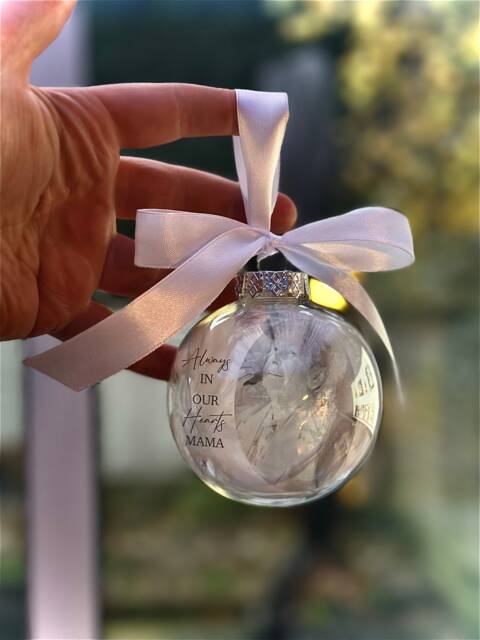 Floating Personalised Memory Bauble - Photo Memorial Christmas Decoration Remembrance Ornament For Loved Ones & Pets - image 1