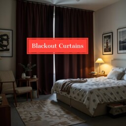 Blackout Curtain, Blackout Curtain For Nursery Living Room & Bedroom, Cinema Room, Blackout Curtains With Grommets - thumbnail 3