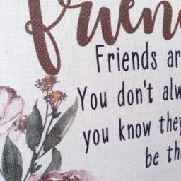 Special Friend Cream Canvas Cushion, Scatter Home Decor, Friends Are Like Stars Gift - thumbnail 2