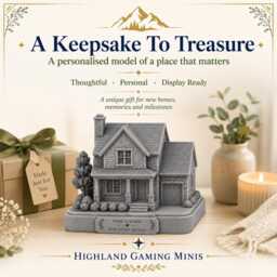 Custom House Model From Photo - Personalised 3D Printed Resin Home Keepsake Housewarming Gift - thumbnail 2